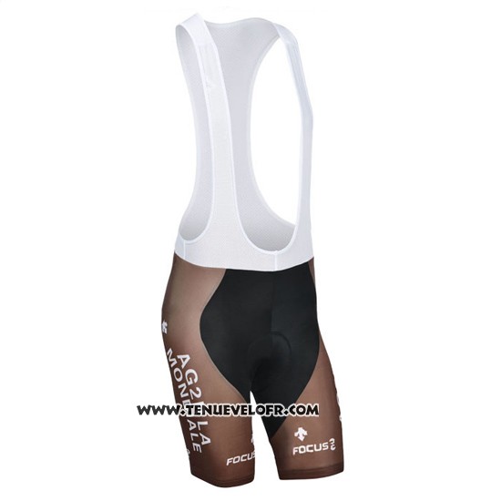 2014 Maillot Ciclismo Ag2r La Mondiale Marron Manches Courtes et Cuissard